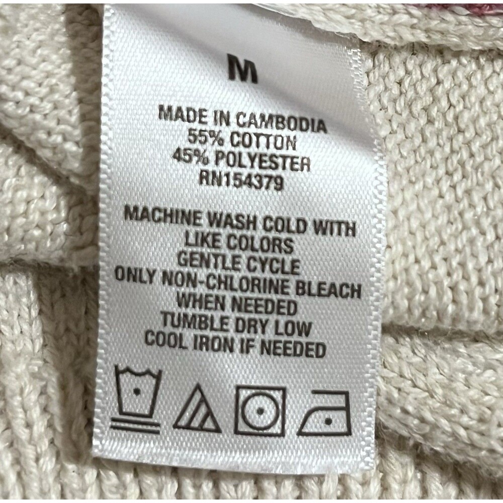 Aeropostale Argyle V Neck Crop Knit Cardigan Womens M Clueless Preppy Academia - Picture 5 of 6